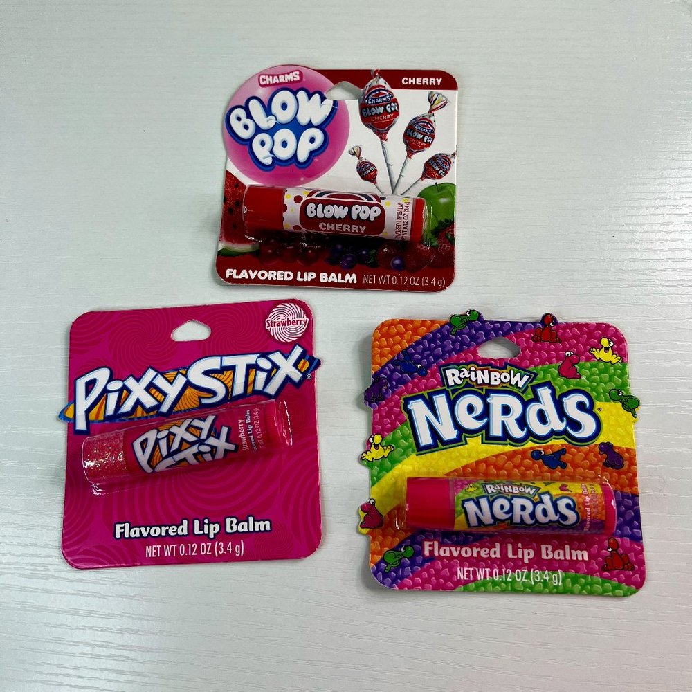 Blow Pop Nerds Pixy Stix Candy Flavored LipBalm